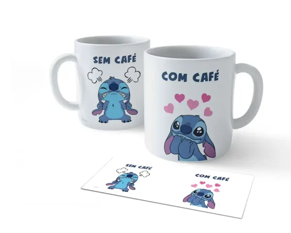 Caneca porcelana 325ml - lilo e stitch 03