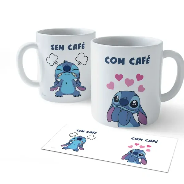 Caneca porcelana 325ml - lilo e stitch 03