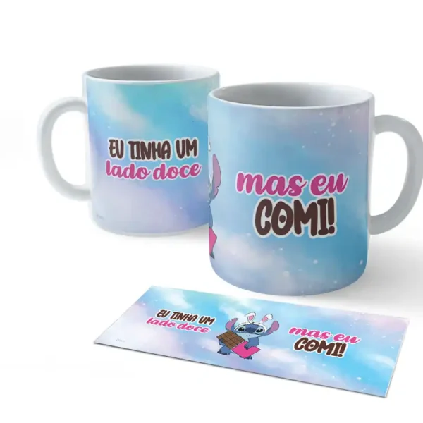 Caneca porcelana 325ml - lilo e stitch 04