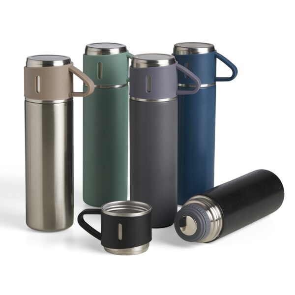 Garrafa Térmica Inox 450ml com xícara - 18639