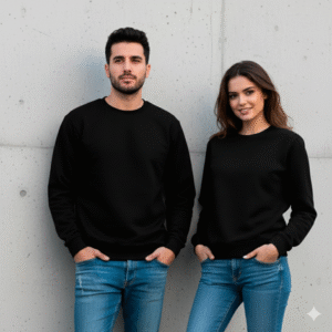 Blusa moletom careca preto sem personalização