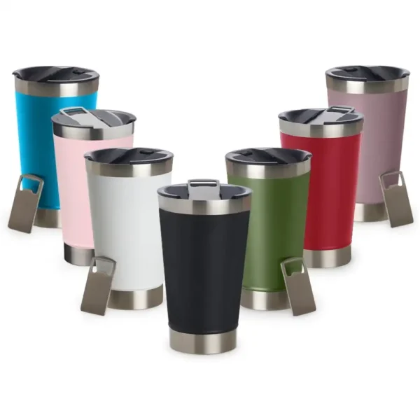 Copo térmico inox com abridor 500ml personalizado - Image 2