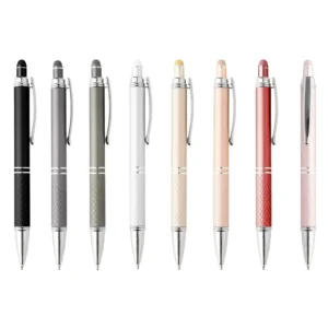 Caneta esferográfica metal touch com inferior texturizada personalizado 05019