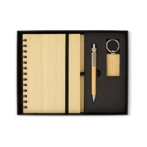 Kit Executivo Ecológico 3 Peças (chaveiro, caneta, caderno) - 07048