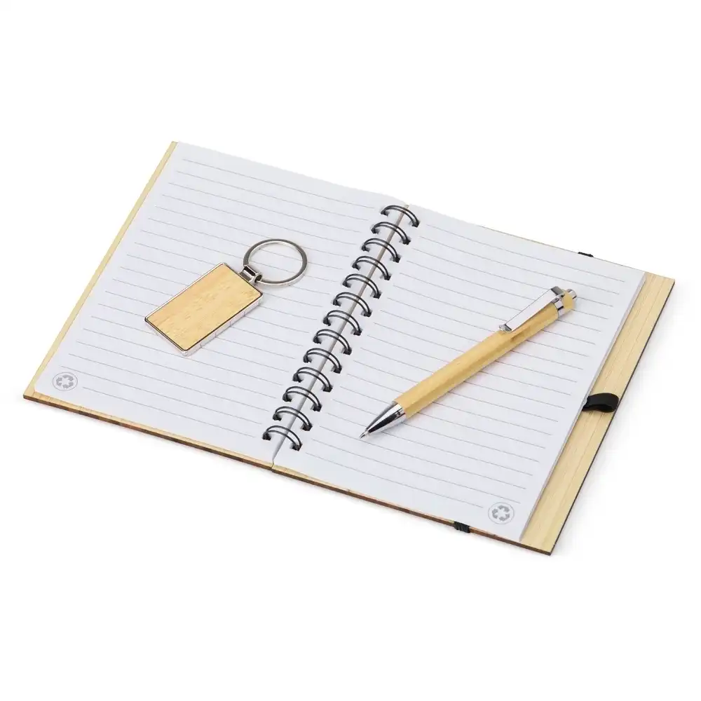 Kit Executivo Ecológico 3 Peças (chaveiro, caneta, caderno) - 07048 - Imagem 4