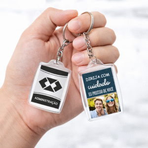 Chaveiro acrilico 3x4cm