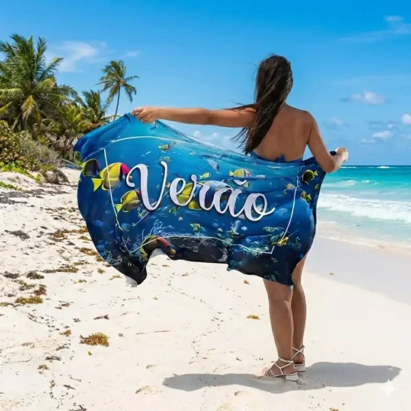 Canga de praia personalizada
