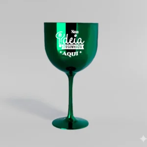 Taça de gin 580ml metalizada premium
